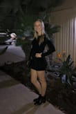 This dress is form fitting and short which has been perfect for every occasion I have worn it for. The material is really stretchy and comfy as well which I really like. - Jasmine F.