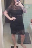 I'm a general size med/large in nearly everything; it said to size up for a larger chest so I went with a large and it was perfect. The length is awesome when most dresses are too short for me. Wore to a wedding and got tons of compliments! - Amber H.