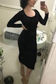 Absolutely lovely - this was my first purchase from Lulus and I cannot get enough of it. The dress looked so high quality and was very fairly priced. I have a really small waist and bigger legs/bum, this fit like a glove!! I wore it for NYE and will surely wear it for another winter event. Highly recommend! - Gina P.