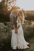 This dress was perfect for our engagement pictures! Very flattering and beautiful! - Breana W.