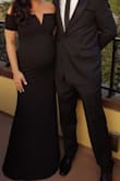 Dress was absolutely beautiful! I bought this for a black tie wedding and was 6 months pregnant. I was a little worried that it wasn't going to fit right, but the material is stretchy and it fit like a glove. I got so many compliments. - Quynh B.
