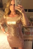 Fits perfectly. Very flattering and fun! A must for those big holidays and events! - Katherine
