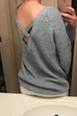 Looks exactly like the picture! Very comfy and cute. The x-small is still baggy enough to drop off your shoulder if you wanted it too. Love the color too! - Regan P.