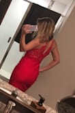 This fits me very well. I love the lace details. It is very sexy and a beautiful red color. - Zsofia B.