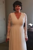 I am 52 and thinking of wearing this for my beach wedding in March. I am very pleased with the quality of the material. It will need to be altered slightly, including having a bra sewn into the top (only because of my chest size) and the length shortened for a barefoot wedding.  I bought a large and it is slightly big (I wear a 10 on the top and 8 in skirts) but can easily be tailored to fit. Overall, I am amazed of the beauty and quality of this dress for the money. - Rebecca T.