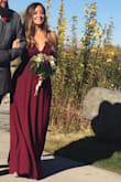 If you have a bigger bust the cleavage will be significant but it's a beautiful, flattering dress, hides the tummy, but shows off your waist. - Ashley T.