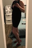 When I was looking for my little black dress I wasn't sure what would be good for my body. I just knew I wanted it sleek and sexy. This is the dress!! I have received so many compliments. I feel sexy and confident in this dress! I'm bigger chested and once it zipped up, it held in place quite well. I did use the assistance of some tape for lift purposes. There's a slight give for those curves, but hugs nicely for shape factor. I also bought the shoes to from Lulus to compliment the dress. This was worn on NYE 12-31-18. - Jana K.