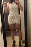 The material is not bad. It fits the body. If you feel that it is long you can raise it a bit and it does not show. I like very much. - Jashira M.