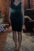 Absolutely in love with this dress! Fits perfectly. The way the dress flows on top puts you at risk for flashing people, so you'll need to wear something over your chest or don't bend down. - Chelsea M.