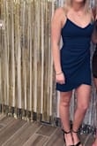 Fit perfectly, I received many compliments throughout the night. It would ride up a little when I walked, but not enough to be a problem. - Mattie S.