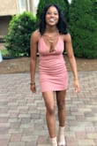 I love this dress! It's a good combination of sexy but modest with the midi length. Fits true to size and just enough cleavage shows. Perfect for going out during the summer and the color is gorgeous. - Courtney H.