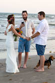 Looking at all the other pictures and reviews for this dress, I realized it looks good on EVERY type of body, so I bought this dress in size S for my summer elopement on the beach and could not have loved it more. I'm more curvy on bottom so dresses can be difficult to size, but it fit me just right in the hips AND across the bust. I did have the straps taken in about an inch because I have a short torso, and my seamstress sewed in a wrist-let underneath that functioned as a bustle of sorts so I could hold it while walking. The separate piece of fabric under the bust helps it fit really nicely to your bodice, and the ruffles on the front and back felt like angels wings, especially in the breeze. Soooo nice. And it's relatively casual for a wedding dress so I can't wait to find a reason to wear it again. <3 - Elizabeth S.