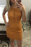 The color is to die for and the fit is perfect. It's not too tight or too baggy. It's a classy look while being sexy at the same time. - Sandy B.
