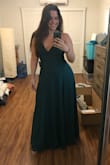 I love this dress. I tried on maybe 12 others before landing on this one. It made me feel pretty for the first time in a long time! It wasn't too long either which is a common issue for my height. It's very flowy and fun to dance in. I wore it to a wedding. The straps are adjustable and the low back is very attractive. I know I'll wear it again. <3 - Jordan C.