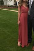 Loved this dress! It's always tough to find maxis that are long enough, but this one was the perfect length. It was comfortable and the back is beautiful! Great material so it doesn't wrinkle easily. I definitely plan to order it in a another color. Highly recommend! - Kelsey Y.