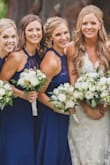 Wore this dress for my sisters wedding as a bridesmaid. Super comfortable. It runs LONG. I'm 5'6 and wanted to wear flats because I had to chase after my toddler. I had to take off about 4-5 inches on the bottom. With heels, I still would have had to take off 1-2inches so great for someone tall... and even good for someone short if you get it hemmed. I didn't have to take anything in because it really did fit true to size. Beautifully made. - Elise B.