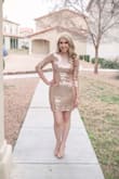 I purchased this dress for the holidays and was not disappointed! It was pretty and sparkly, good quality, and fit to size. The only issue I had was that the sequins would occasionally pull on each other and quite a few came loose. Other than that, I absolutely loved it. - Paola R.