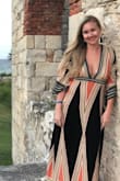I love this dress! I'm small chested, but a little bit of chest tape took care of the insecure gapping; I ordered a medium. The Lulus earings and sandals paired perfectly for my Jamaican getaway. #onelove - Laura N.