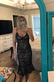 This dress really flattered my hour glass shape. I have a large bust and even though I ordered the extra small it had plenty of room on top. I didn't even need any type of bra underneath, it's form fitting and super sexy. I received many compliments at the New Years Eve party I wore it to. - Lora B.
