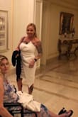 Wore the dress on vacation for dinner. Great fit, very forgiving around the tummy area (in case it's not as small as we would like it to be). Very happy with it. - Michelle C.