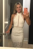Out of all the dresses I ordered from Lulus, this dress fit my body the nicest. The only negative thing I could say is that the neck collar part is a little tight and kind of gets pulled down causing it to look a little funny. I think I might still wear it to my bridal shower though. - Lauren P.