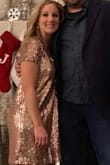 Very cute dress But I'm typically a medium however I ordered a small because the reviews said that it runs large. I think I could've even ordered an XS because it does run very big. But I like the dress so much I think I'm just gonna take it to a tailor and have it altered. - Tina F.