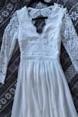 Elegant, bohemian, and definitely my style. It will be worn for a courtroom ceremony and elopement photos in the mountains in the late spring! It could have been a little snugger, but I love how comfortable and breathable it is at this size. - Sarah B.