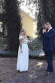I was looking for a non-traditional wedding dress and I am so happy I found it!! It was perfect! Runs a little small in the waist. I sized up to a large and needed the top brought up. I also added a slip, it's very sheer. Having a larger chest with this dress was a little problematic, but I was able to find a great sticky bra. - Jessica B.