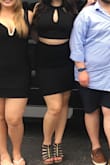 The top fit perfectly, but the skirt was tiny. I ended up wearing the top with a different skirt and it was perfect! I'm busty and I could wear this without a bra. - Katelyn D.