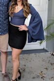 After reading reviews I went a size down, and I'm glad I did. I'm usually a S, but got an XS and it fits perfect! It goes really well with pretty much everything I pair it with. - Angelena L.