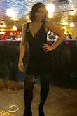 I bought this dress for my sister's bachelorette party and I am so glad that I did. It was just the right amount of sexy and sophisticated. 

The material is high quality, stays put (don't have to constantly pull it down), the top has boning in it which keeps the shape and allows you to get away with going braless! 

The first time I put the dress on I was concerned with how tight it was and started panicking that I should have gotten a large instead of the medium. After wearing it for about 20 minutes I started getting used to it and the worry went away. 

I got tons and tons of compliments! - Taylor A.