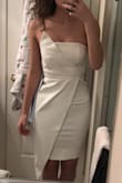 I just overall didn't like this dress. The material was thick, and it was well made. It didn't really hug in the right places and the material bunched up. I ordered an X-small, but it was still too big in some areas and too tight in others. - Nada C.
