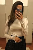 Love this shirt! A little see through even with a buds bra, but it always depends on the lighting! Even though, I don't care! Super soft, long sleeves (I'm tall and I always have trouble finding tops with long enough sleeves), very comfy. Would buy in every color! - Marianne D.