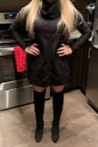 Love this sweater dress, I would have preferred it to be an inch or two shorter but I'm 5'2 so I'm not surprised. Still looks great with tall black boots! - Kayla T.