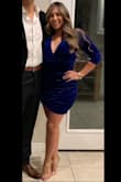 Fabric is fantastic, I loved how it hugged my shape. It's perfect for an evening event or special occasion. This hue of blue is just gorgeous! - CHRISTINE A.