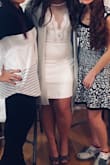 A little shorter than I'd like, but I love the fit and illusion neckline! - Caitlin A.