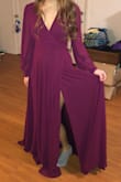 Very comfortable dress! I have a small waist and bust with large hips, so it's great that this dress wears like a robe! It actually reminded me almost of a cloak and I felt magical walking around in it. It is a little long, but with heels or wedges it'll just brush the ground. - Kendra G.