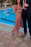 The length and mid section fit perfectly, but the top was a little loose. Put on a  fashion tape to keep it in place and it was perfect. Super comfortable and light weight! - Julia C.