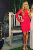 I usually wear a medium in Lulus dresses, but based off reviews and some pictures I sized down with a small and it fit perfectly. Would recommend. - Kristin W.