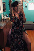 I bought this dress for a wedding I'll be going to soon. I love the colors on it and how the material feels. It is just the right length so when I wear heels there is no need to hem the bottom. - Nicole J.