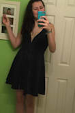 I'm a tall girl with a bit of a tummy, broad shoulders, and very little cleavage.....so basically dresses never fit! I ordered this dress a week before my winter dance which was a bit of a gamble but the shipping was very timely and arrived earlier than expected. Anyway onto the actual dress it fit like a glove. It hid my imperfections really well and was very flattering. For all the tall girls out there this dress is fantastic because it hits a modest 4-5 inches above the knee. The straps were a little large and the neckline was very revealing so I sewed it up about a half an inch for modesty's sake but in all this dress is AMAZING! - Emma H.