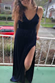 Because it's velvet, it's a little bit darker than usual navy dresses, but it's incredible. I think it fits the right way and I want to wear it everyday. - Catarina N.