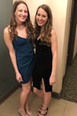 This dress was perfect for my birthday celebration! It fit just right in the waist and bust area. I was worried that it would be too long, but I paired it with high heels, make it the perfect length! My only comment is that it's more blue in person than on the model in the picture. - Kaitlin W.