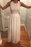 I tried lots of dresses! And this one is my favorite. I'll use it in my wedding. It's perfect because it is simple with lovely details! All I was looking for! - Maria A.