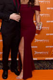 I wore this dress to a Gala and it was a crowd favorite! The color is absolutely gorgeous. The material is thick and fell perfectly on my body! Love love loved this dress! I wore 3 inch heels and the length was still perfect. :) - Chelsea M.