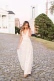 This is one of the dresses I've purchased a couple of months ago for a photo-shoot and it's a favorite of mine. It's very comfortable, easy to move around and gives a princess/boho vibe. I highly recommend getting this dress. It is so gorgeous! - Kimmy H.