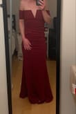 Beautiful dress, loved the color. Unfortunately, the sleeves fall very strange and do not stay up appropriately. Ended up returning, but may work for others with a bit more chest to keep the dress up properly. - JENNIFER N.