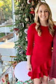 This is a beautiful dress! It's a vibrant red color that will make a statement at any event! I purchased the XS and it fit well! It's definitely a body con dress but it hits mid-thigh and is very sophisticated nonetheless. - Riley M.