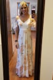 I can't wait to wear this dress for my bridal shower! It is classy, elegant, and just as beautiful in person. Since I am tall I had to let the straps down as far as possible to make the dress longer, so I can wear it with high heels. - Victoria F.