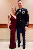 Beautiful, simple, yet sexy dress. Shows off your curves nicely. The cut is a bit low and will show the cleavage a bit. I had to have it hemmed quite a bit and I shortened the straps to pull it up more. Beautiful color - true to the image online. - Mandi Y.